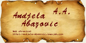 Anđela Abazović vizit kartica